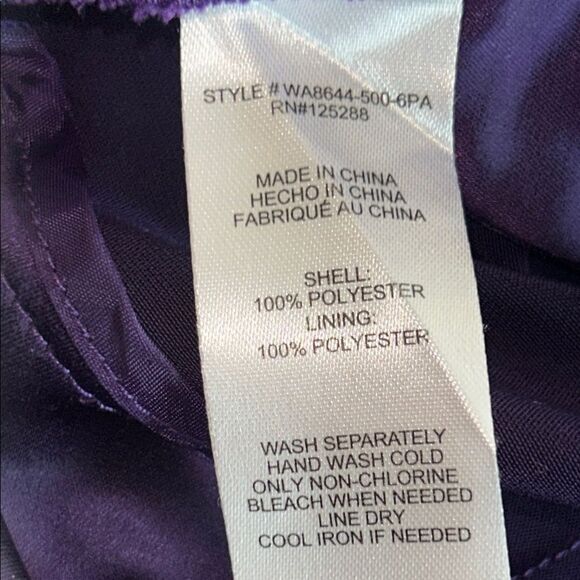 Jason Wu Polished Purple Satin Pants with Chic Split Wide Leg hem. - Picture 13 of 17